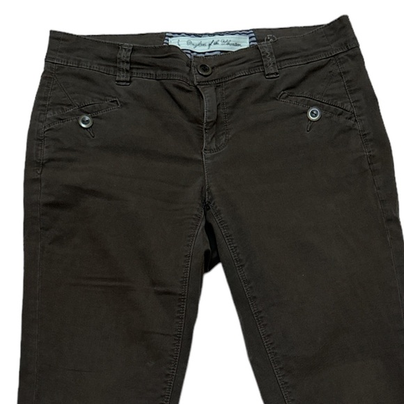 Daughters of the Liberation Anthropologie Flat Front Chino Button Close Pockets - Picture 7 of 11